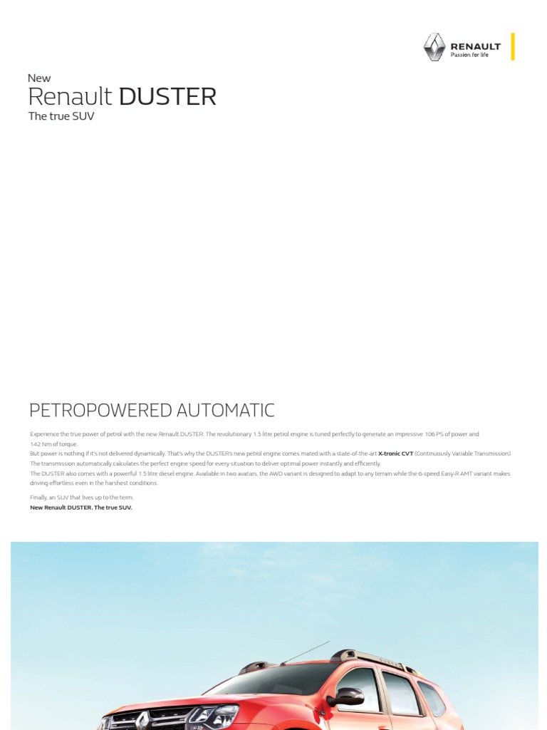 DUSTER MANUAL 2017 intelligence overview