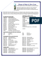 Change of Major & More Form: Cu-B C E & A S