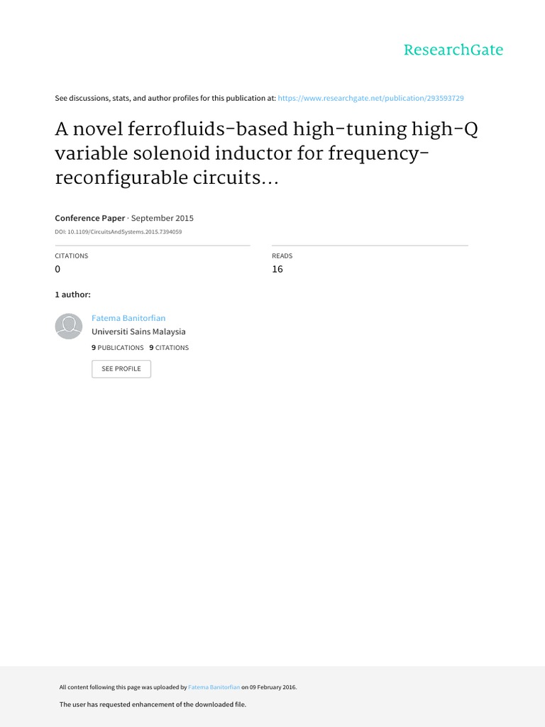 A Novel Ferrofluids Based Hign Tuning Solenoid 07394059 PDF