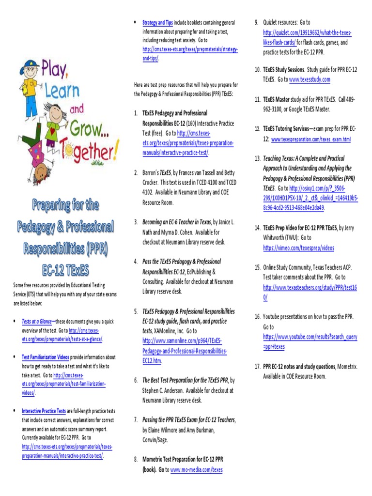 Texes Ppr Study Guide Educational Psychology Test Assessment