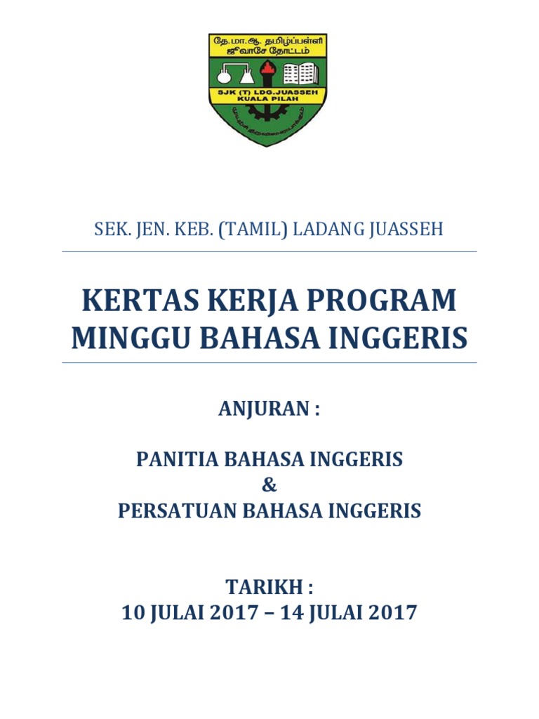 Kertas Kerja Program Minggu Bahasa Inggeris