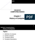 History of Computers: CSCA0101 Computing Basics