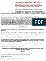 NOM-022-SSA2-1994, Brucelosis en El Hombre PDF