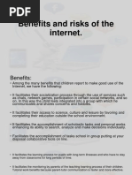 Benefits and Risks of The Internet