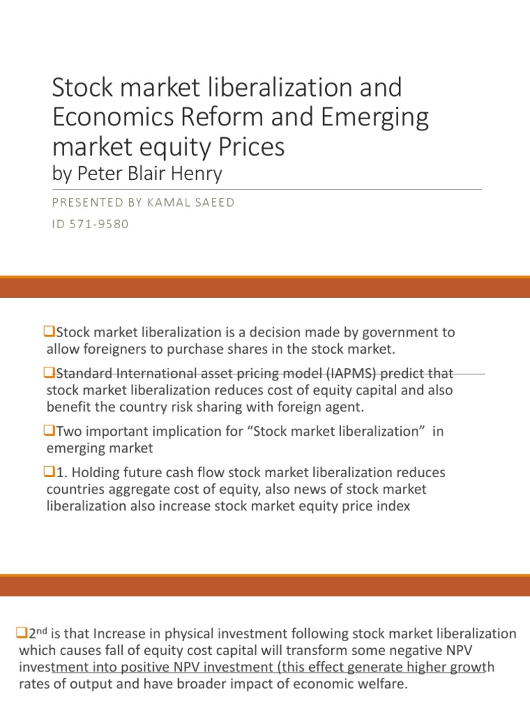 Stock Market Liberalization Effects | PDF | Stock Market | Stocks