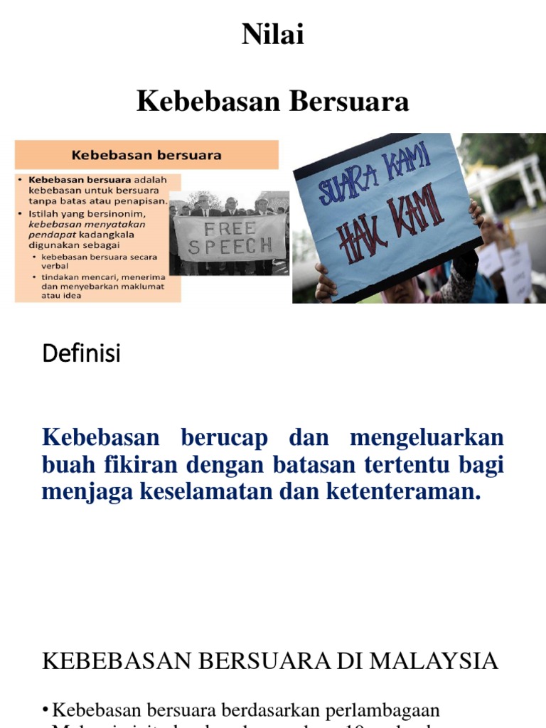 Nilai Kebebasan Bersuara Pdf