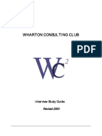 Wharton Consul Ti NG CL Ub: Interview Study Guide