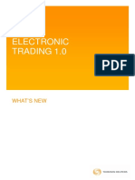 Electronic Trading 1.0: What'S New