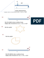 Plot SFD, BMD For Above Simply Supported Beam Display Value of Moment at X L/2, X L/4, X 3L/4