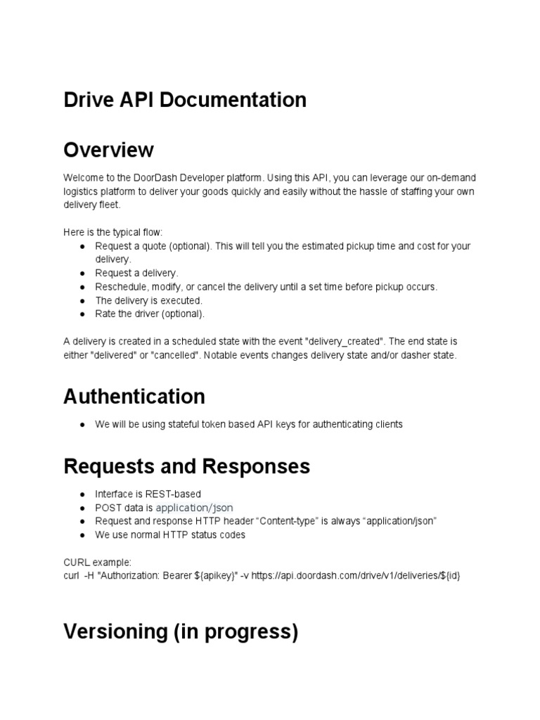 Drive API Documentation | PDF
