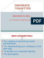 Corporate Etiquettes: Dedicated To Ram