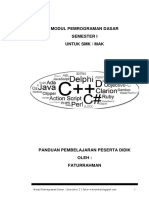 Modul Pemrograman Dasar