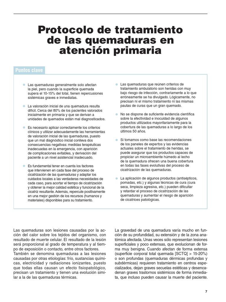 Protocolo de Tratamiento Quemaduras 1 PDF | PDF | Quemar | Herida