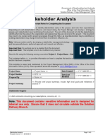 Stakeholder Analysis Template