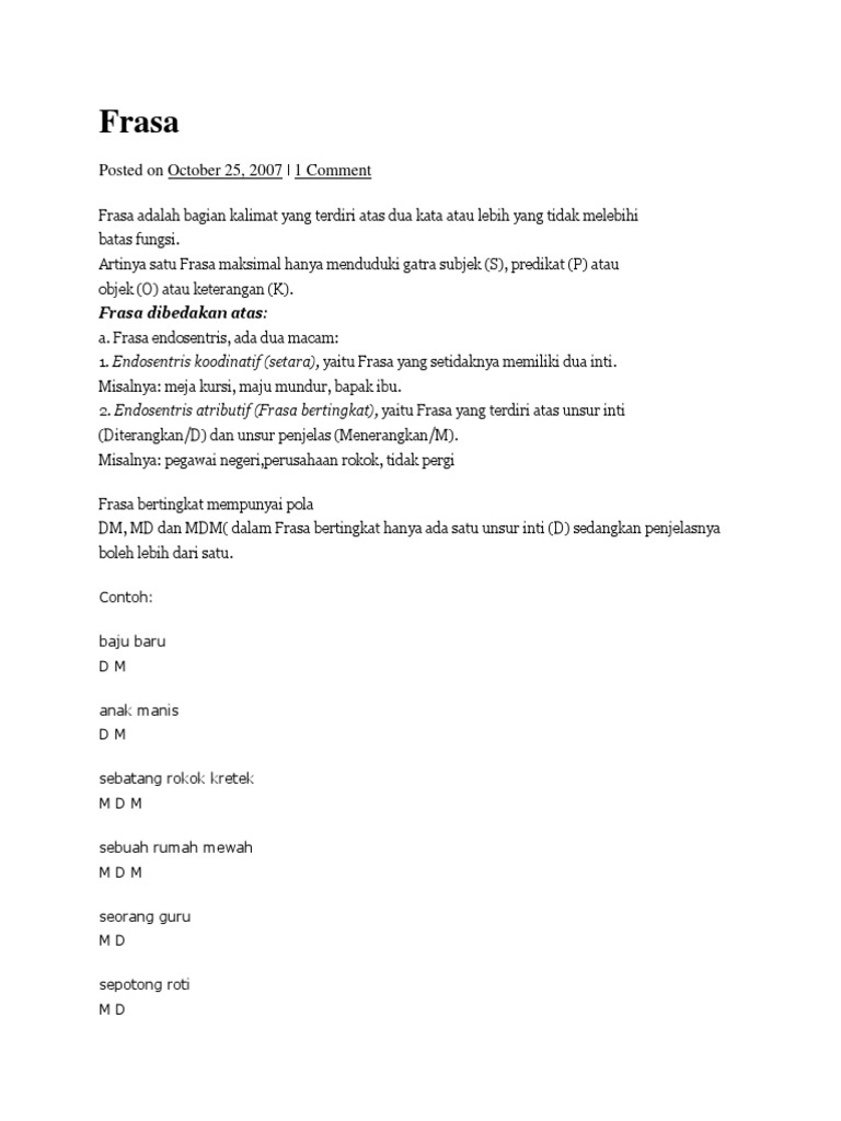 Frasa | PDF
