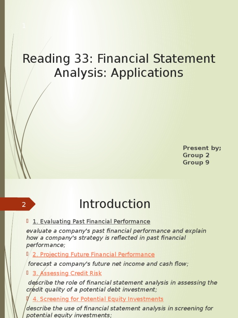 Accounting and Financing - Reading 33 Updated | PDF | Book Value ...