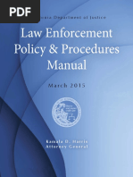 Doj Law Enforce Policy Procedures Manual