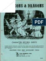 D&D Character Record Sheets