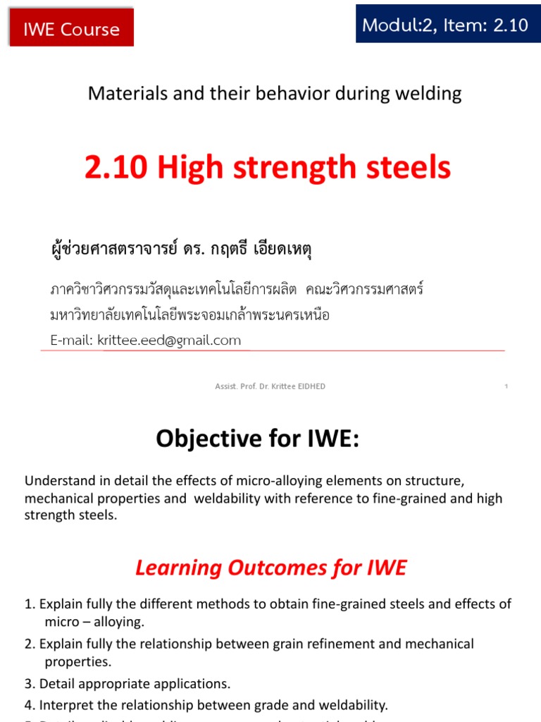 High Strength Steel Part-01 PDF | PDF | Dislocation | Metallurgy