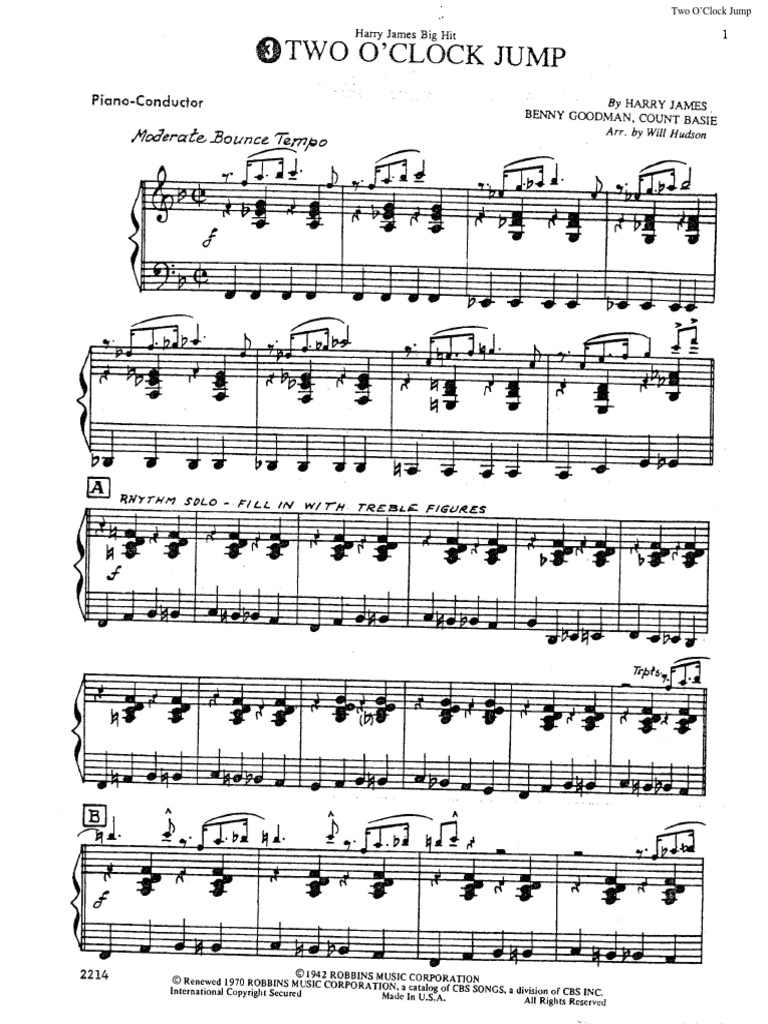 Two O'clock Jump 8 X 11 PDF PDF