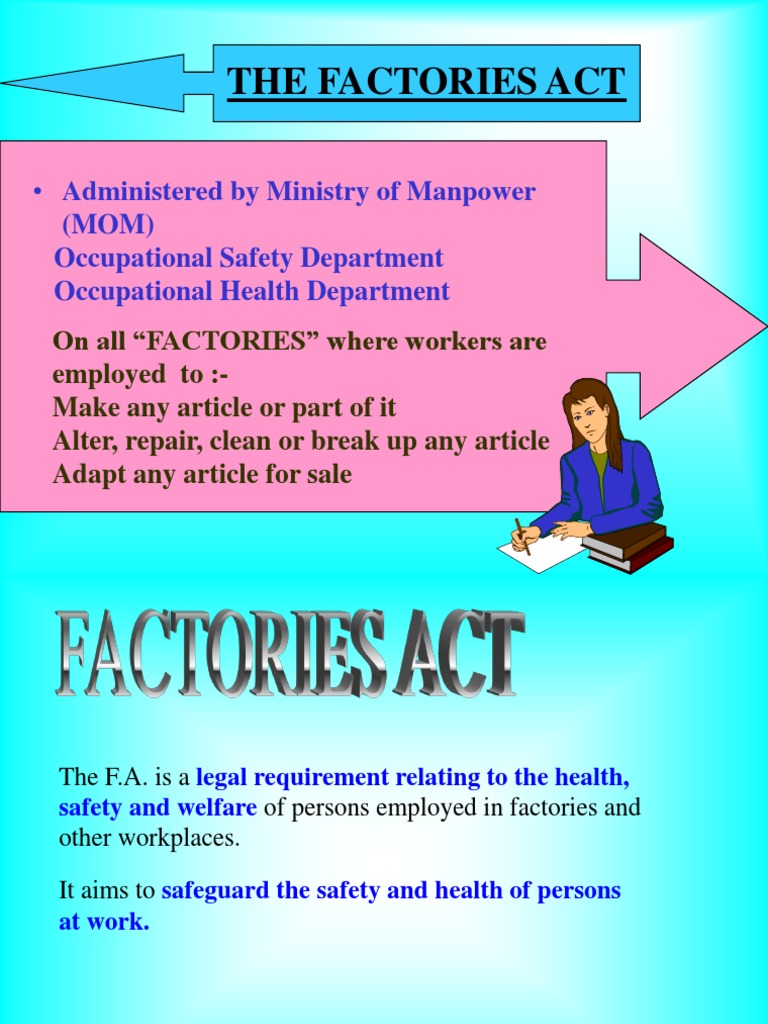 The Factories Act Administered by Ministry of Manpower PDF Personal Protective Equipment