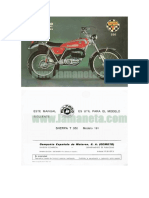 Bultaco Sherpa 350 Cc Manual de Instrucciones 5879