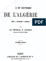 Moeurs et coutumes de l'Algérie, général Daumas, 1858