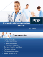 Professional Communcation for Nurse