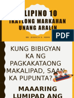 Filipino 10: Ikatlong Markahan Unang Aralin