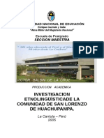 Investigacion Etnolinguistica