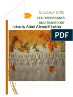 Cell Membranes and Transport As Biology