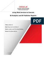 Using Web Services To Execute BI Analytics and BI Publisher Reports