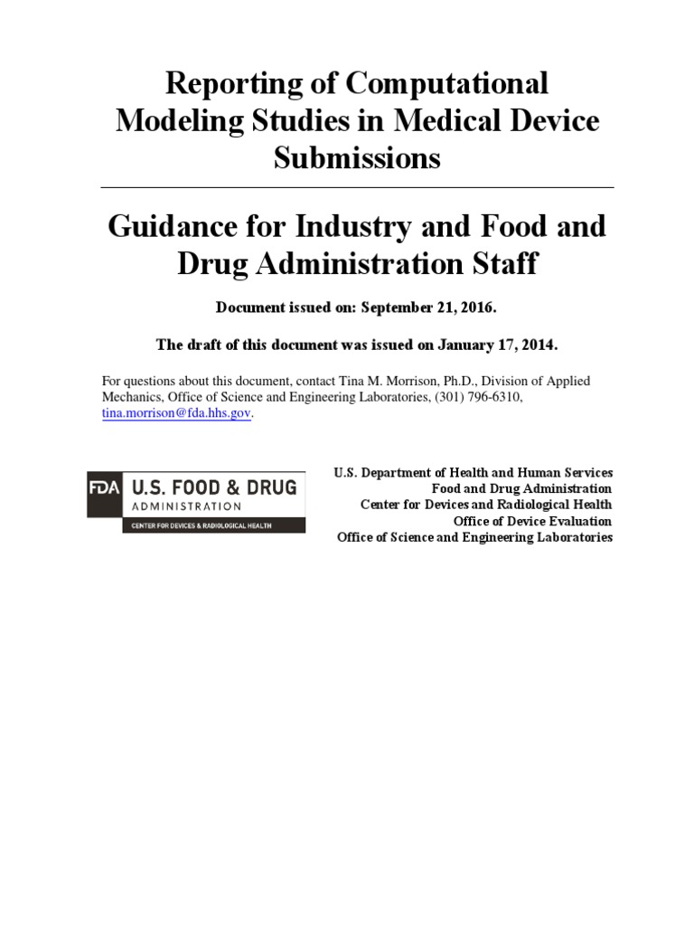 Reporting of Computational Modeling Studies in Medical Device ...