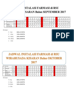 Jadwal Kerja Karyawan