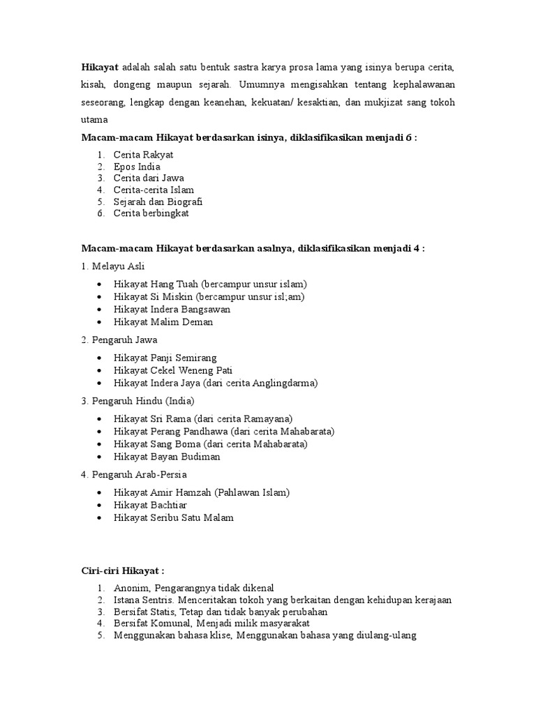 Hikayat Pdf