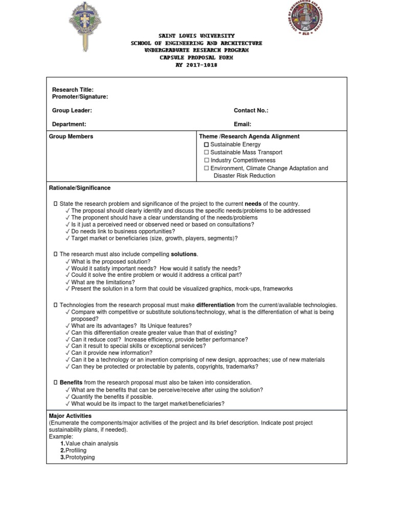 Capsule research example picture