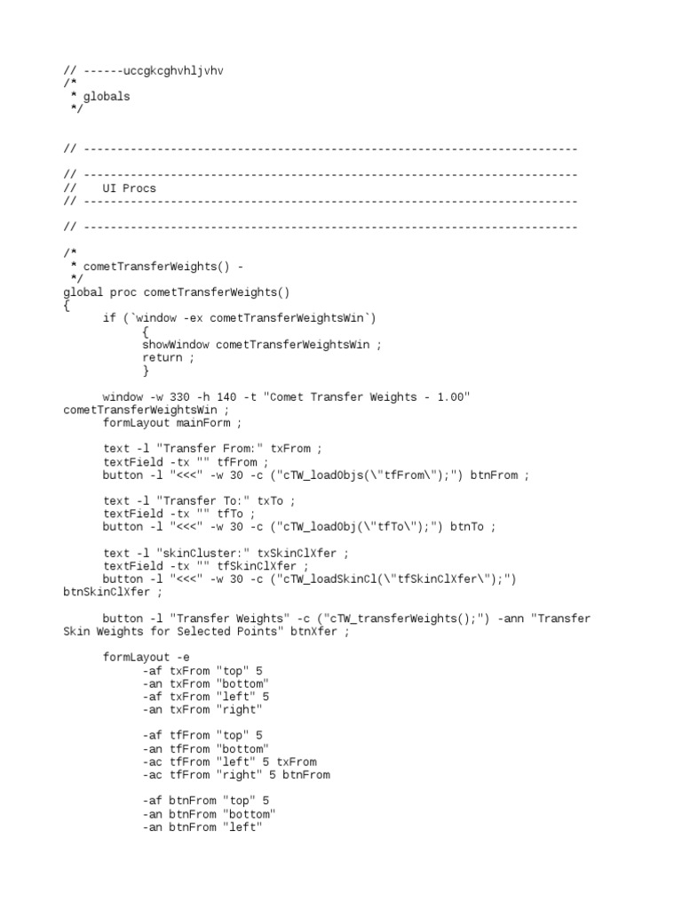 Comet Weight Transfer Tool | PDF | Computer Programming | Computing