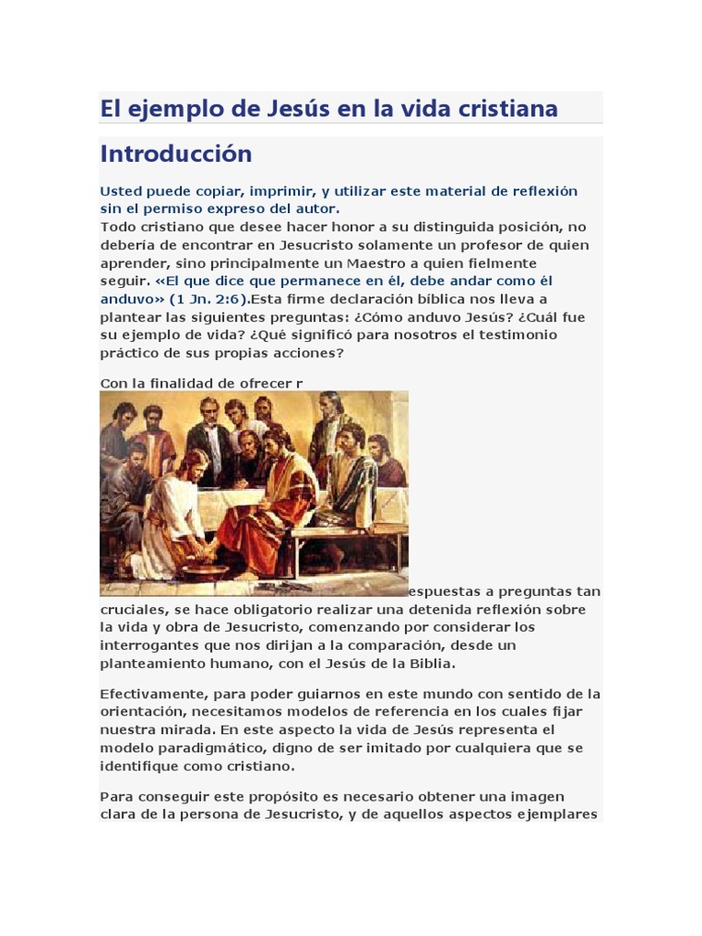 Jesús: Modelo de Vida Cristiana | PDF | Evangelios | Biblia