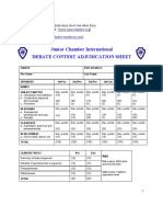 Adjudication Sheet