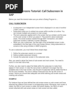 ABAP Subscreens Tutorial