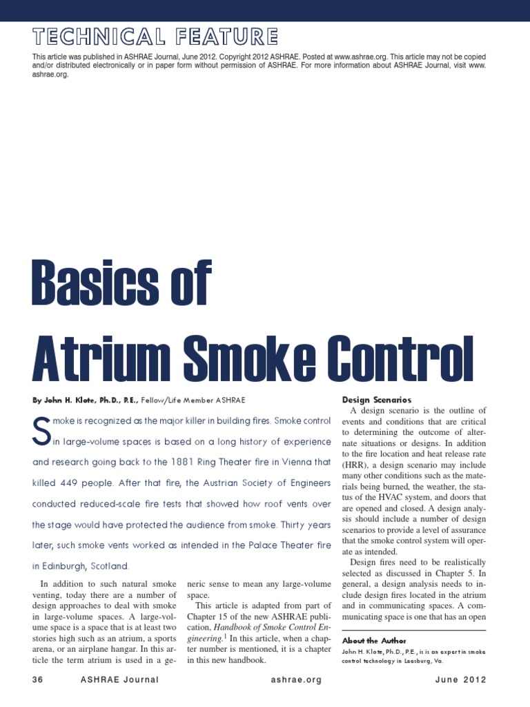 Atrium Smoke Control Design Guide | PDF | Computational Fluid Dynamics ...