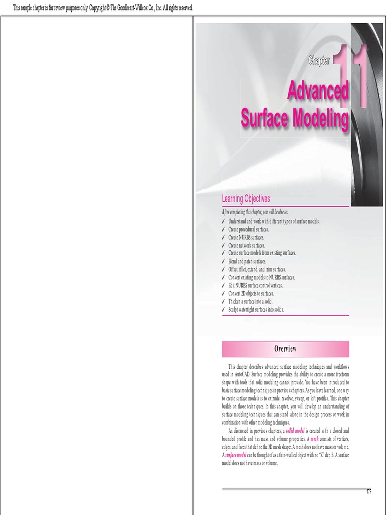 THEORY Advanced Surface Modelling PDF | PDF