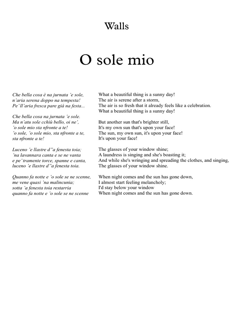 O Sole Mio SATB