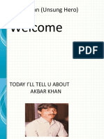 Akbar Khan (Unsung Hero) : Welcome