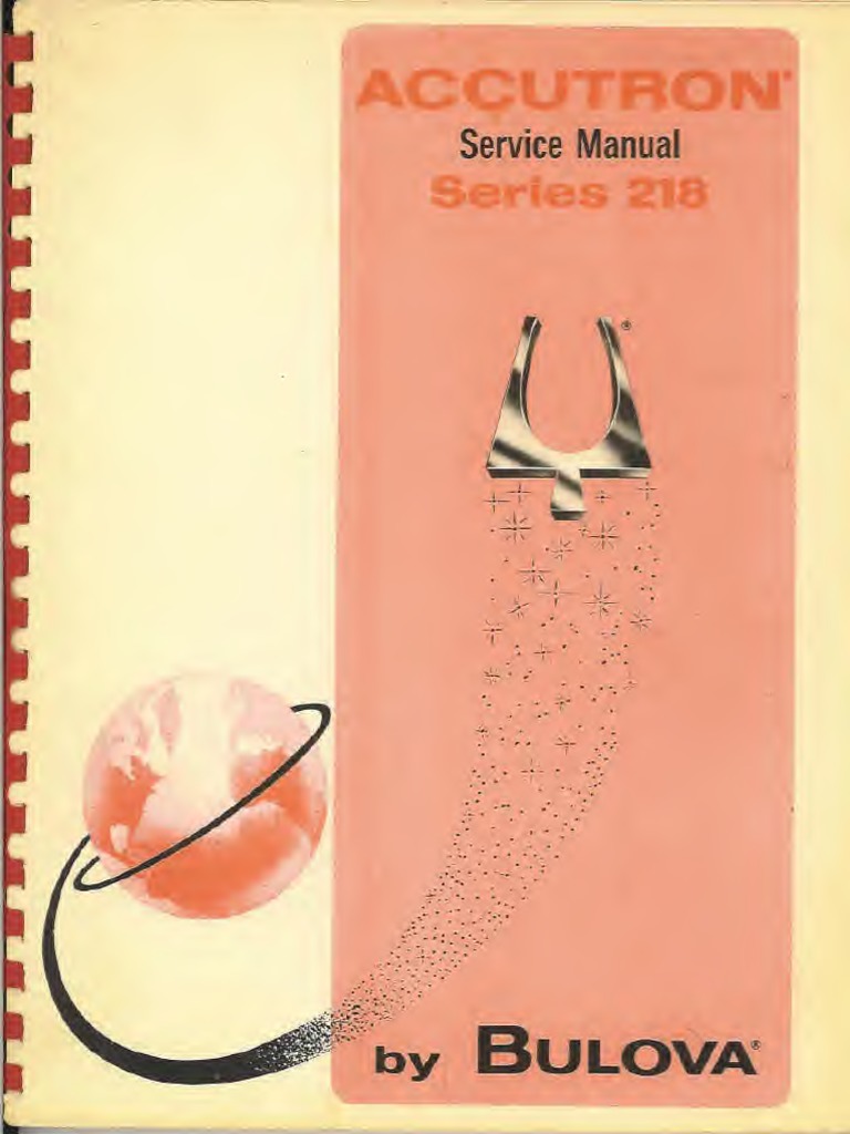 Accutron Service Manual Series 218 PDF | PDF | Watch | Switch