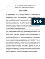 Impacto de Las Restricciones Comerciales e Instrumentos de La Política Comercial