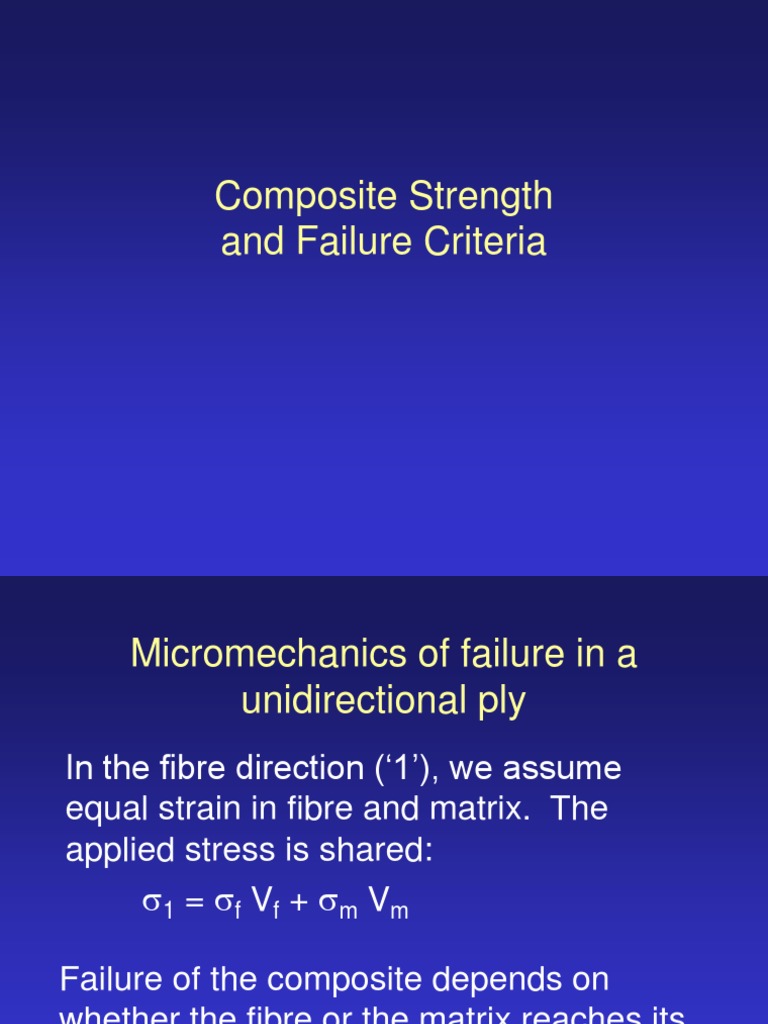 Composite Strength and Failure Criteria | PDF | Strength Of Materials ...