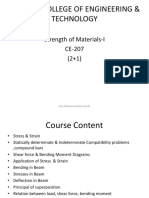 Swedish College of Engineering & Technology: Strength of Materials-I CE-207 (2+1)