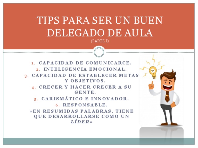 Tips Para Ser Un Buen Delegado De Aula Pdf