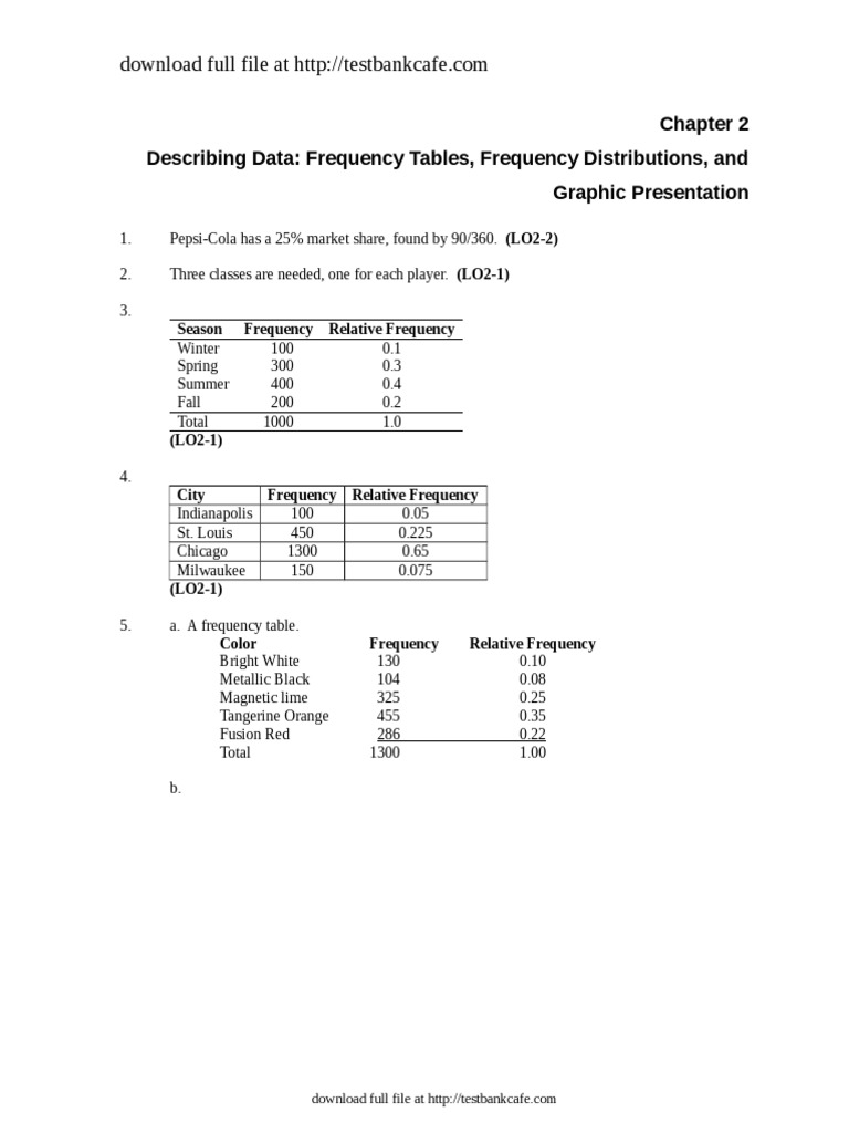 Solution Manual for Statistical Techniques in Business and Economics 16th  Edition Lind Marchal Wat.pdf | Level Of Measurement | Business